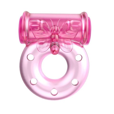Vibrating Cock Ring & Condom Set - Pink Boss of toys