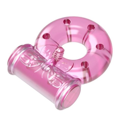 Vibrating Cock Ring & Condom Set - Pink Boss of toys