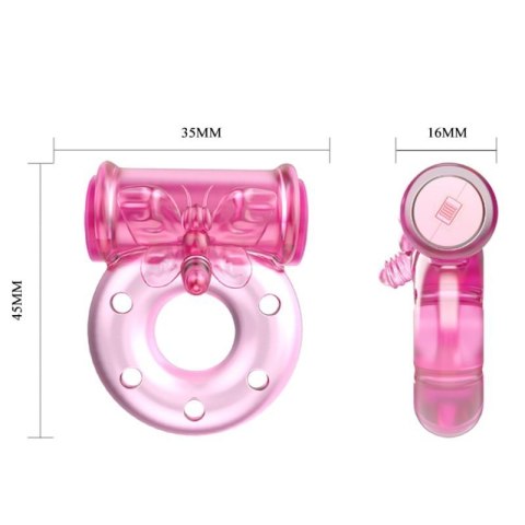 Vibrating Cock Ring & Condom Set - Pink Boss of toys