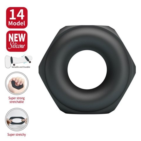 Crazy Bull Jarvius Super Soft Silicone Cock Ring - Black Boss of toys