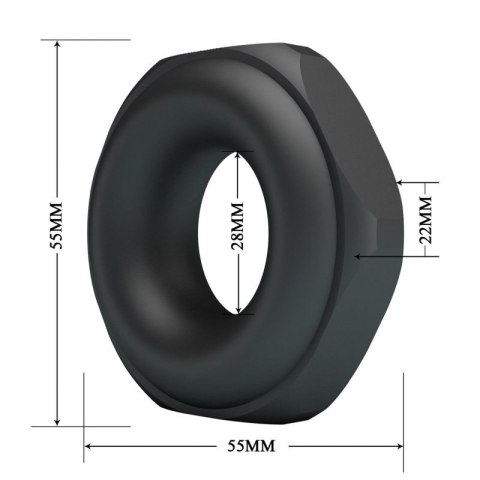 Crazy Bull Jarvius Super Soft Silicone Cock Ring - Black Boss of toys