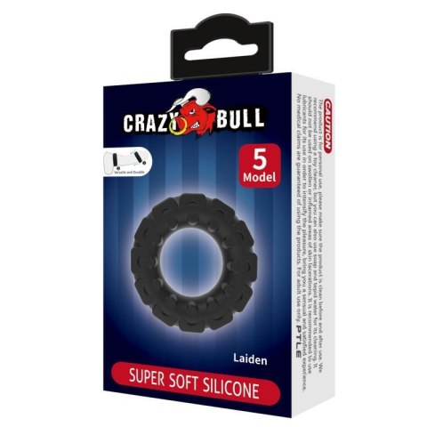 Crazy Bull Laiden Super Soft Silicone Cock Ring - Black Boss of toys