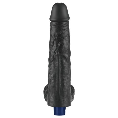 10" REAL SOFTEE Rechargeable TPE Vibrating Dildo(Black) Boss of toys