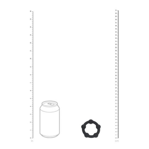 Beaded Silicone Cockring - S - 30mm - Black Boss of toys