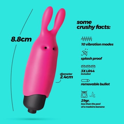 CRUSHIOUS O-PET RABBIT WITH 10 VIBRATION BULLET PINK Boss of toys