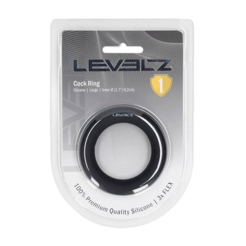 Liquid Silicone Cockring - L - Black Boss of toys