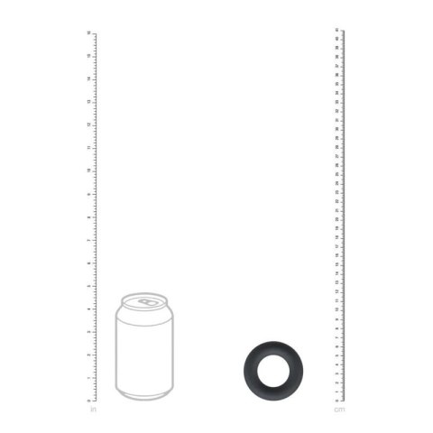 Liquid Silicone Cockring - L - Black Boss of toys