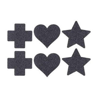 Nipple Cover Set - Cross Star Heart - Black Boss of toys