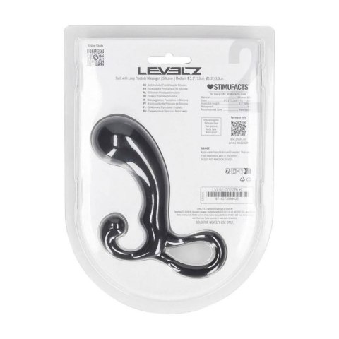 Bulb with Loop Silicone Prostate Massager - M - Black Boss of toys