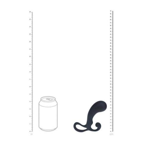 Bulb with Loop Silicone Prostate Massager - M - Black Boss of toys