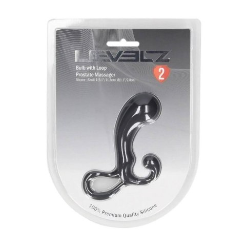 Bulb with Loop Silicone Prostate Massager - S - Black Boss of toys