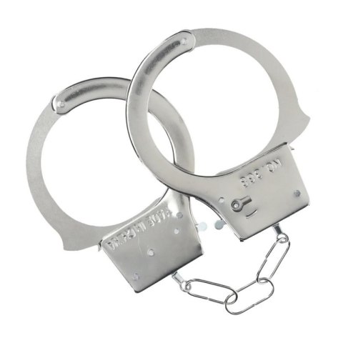 Classic Metal Handcuffs - Silver Boss of toys