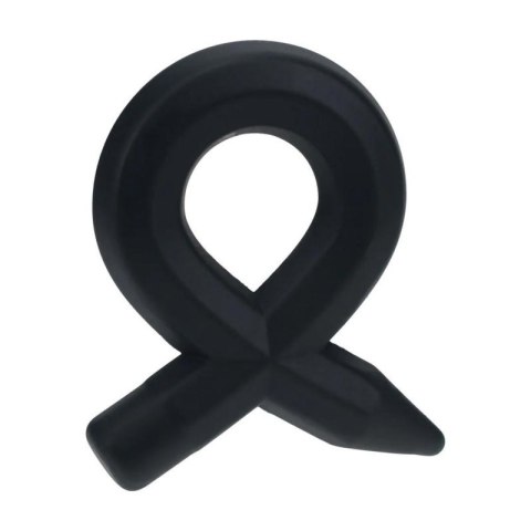 Pencil Liquid Silicone Cockring - Black Boss of toys
