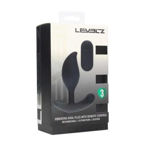 Remote Control Vibrating Liquid Silicone Anal Plug - Black Boss of toys