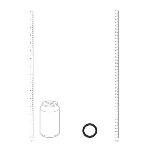 Wide O Silicone Cockring - M - 35mm - Black Boss of toys