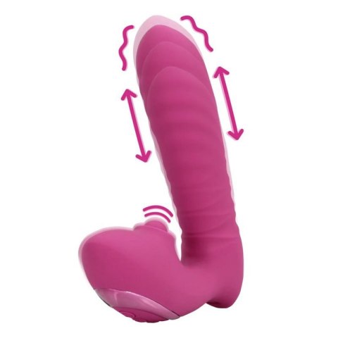 Thrusting and Tapping Vibrator - Powerful Pink Boss of toys