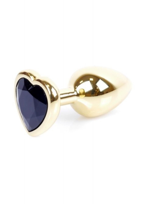 Plug-Jewellery Gold Heart PLUG- Black Boss of toys