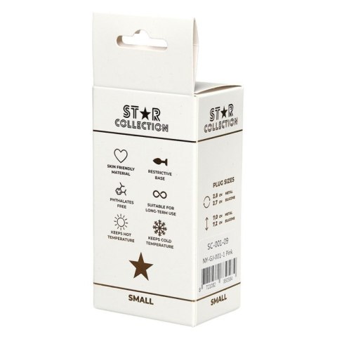 Star Collection - Pink Silicone Anal Plug S - Purple Stone Boss of toys