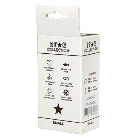 Star Collection - Silver Metal Anal Plug S - Pink Stone Boss of toys