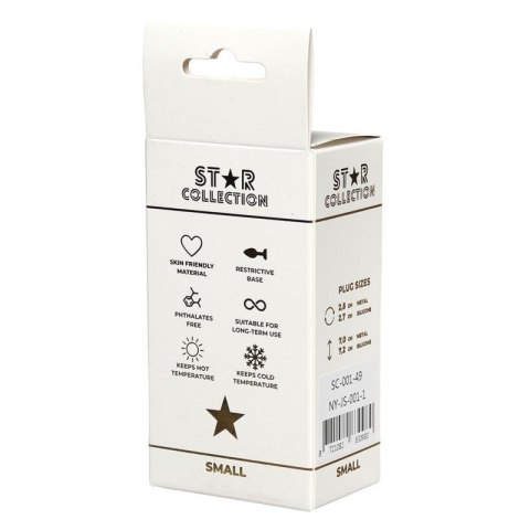 Star Collection - Silver Metal Anal Plug S - Purple Stone Boss of toys
