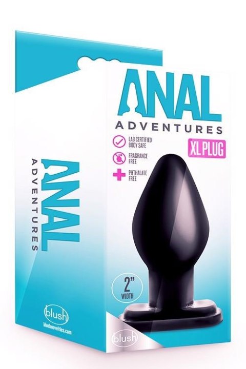 ANAL ADVENTURES XL PLUG BLACK TONGA