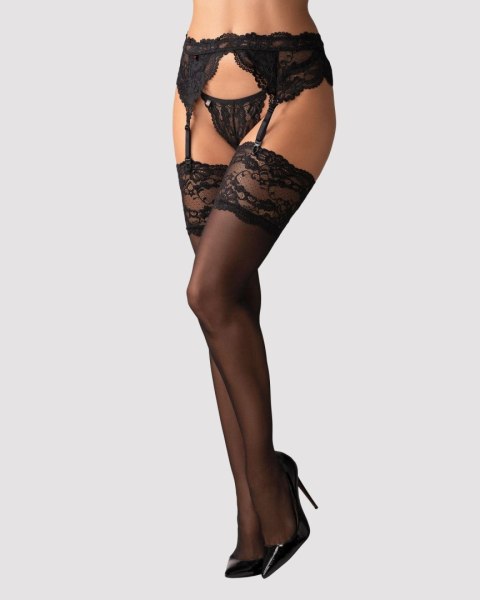 Bielizna-810-STO-1 pończochy czarne L/XL Obsessive - Amocarat Sp. z o.o.