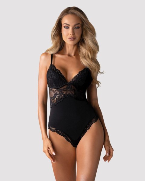 Bielizna- 810-TED-1 body czarne L/XL Obsessive - Amocarat Sp. z o.o.