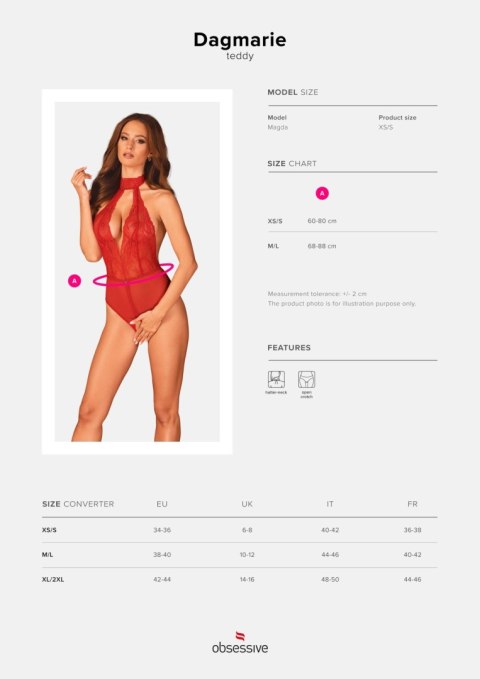 Bielizna-Dagmarie body XS/S Obsessive - Amocarat Sp. z o.o.