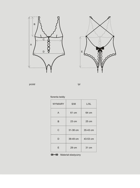 Bielizna-Fiorenta body S/M Obsessive - Amocarat Sp. z o.o.