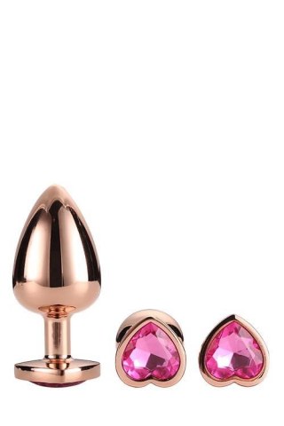 GLEAMING LOVE ROSE GOLD PLUG SET TONGA