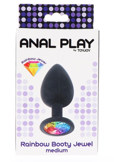 Rainbow Booty Jewel Medium Black TOYJOY