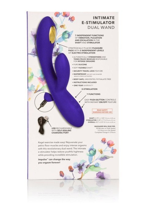 Wibrator punktu G Estim Dual Wand niebieski 21.5 cm CalExotics