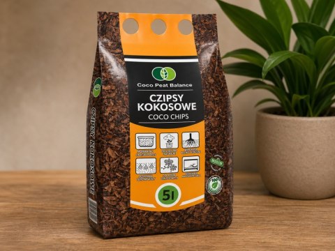 Chipsy Kokosowe 5L BIOVITA Podłoże Naturalne Coco Chips do Roślin Storczyków