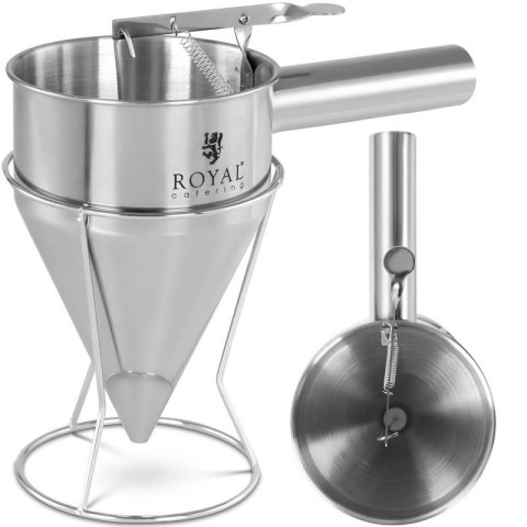 Dozownik pistolet do sosów kremów ze stali nierdzewnej dysza śr. 8 mm 1.2 l Royal catering