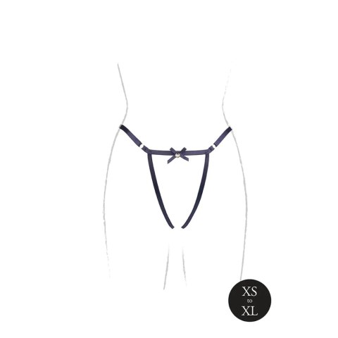 Aime - Brief with Open Crotch and Buttock, Adjustable Slider and Golden Details - One Size SHOTS