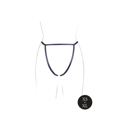Aime - Brief with Open Crotch and Buttock, Adjustable Slider and Golden Details - One Size SHOTS