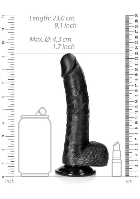 Curved Realistic Dildo Balls Suction Cup - 8""""/ 20,5 cm SHOTS