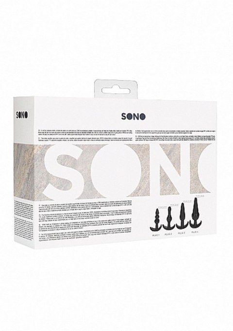 NO. 80 - 4-Piece Butt Plug Set - Black SHOTS