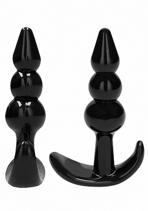 NO. 80 - 4-Piece Butt Plug Set - Black SHOTS