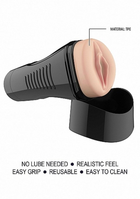 Self Lubrication Easy Grip Masturbator XL Vaginal - Flesh SHOTS