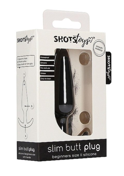 Slim Butt Plug - Black SHOTS