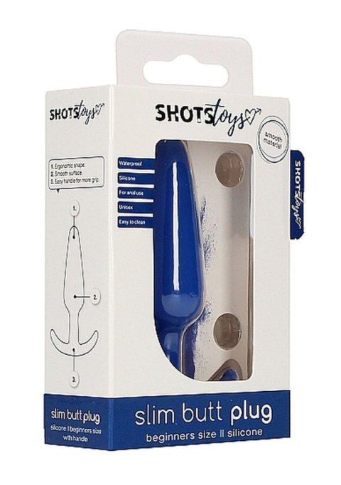 Slim Butt Plug - Blue SHOTS