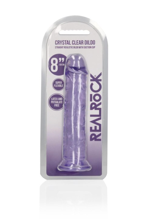 Straight Realistic Dildo with Suction Cup - 8'' / 20 SHOTS