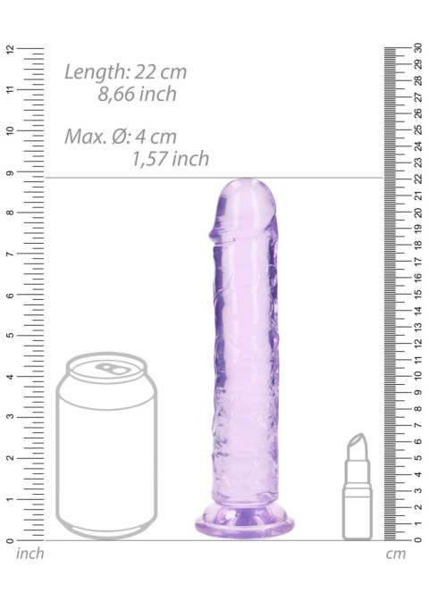 Straight Realistic Dildo with Suction Cup - 8'' / 20 SHOTS