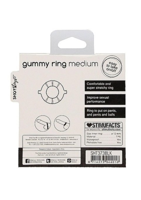 Gummy Ring - Medium - Black Boss of toys
