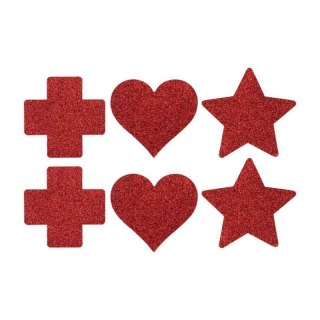 Nipple Cover Set - Cross Star Heart - Red Boss of toys