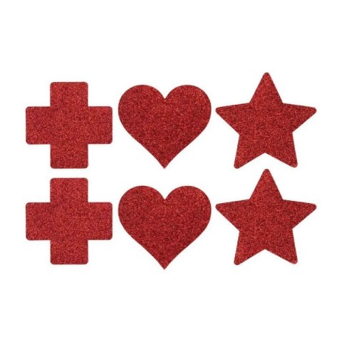Nipple Cover Set - Cross Star Heart - Red Boss of toys