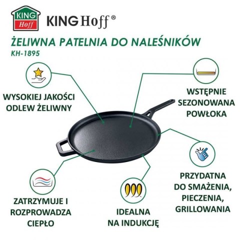 PATELNIA ŻELIWNA 29cm DO NALEŚNIKÓW PIZZY KINGHOFF KH-1895 Kinghoff