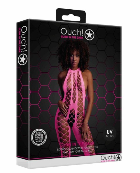 Bodystocking with Halterneck - Pink - XS/XL SHOTS