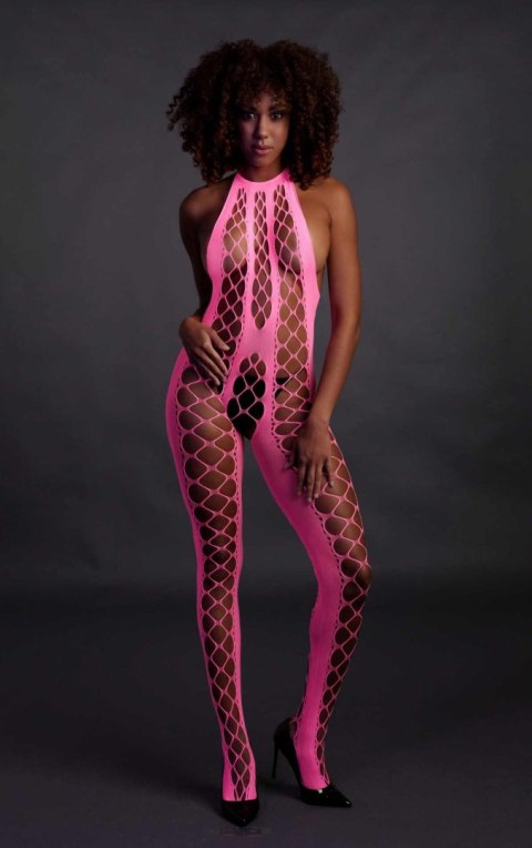 Bodystocking with Halterneck - Pink - XS/XL SHOTS